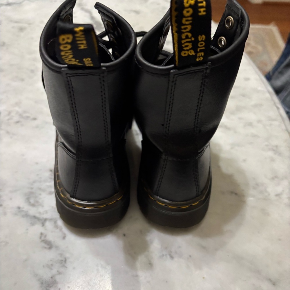 Dr. Martens Black Boots with Yellow Stitching - Picture 3 of 8
